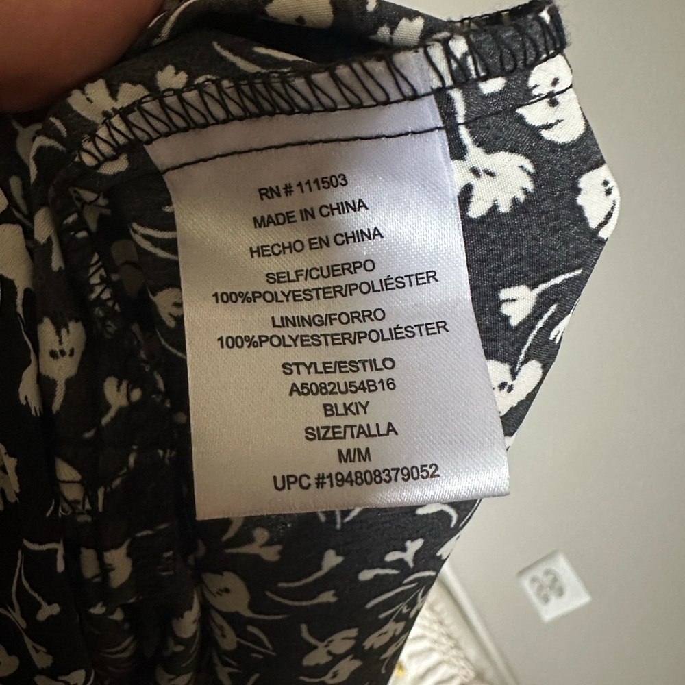 Lily Rose Black & White Floral Dress Size M - Picture 7 of 9